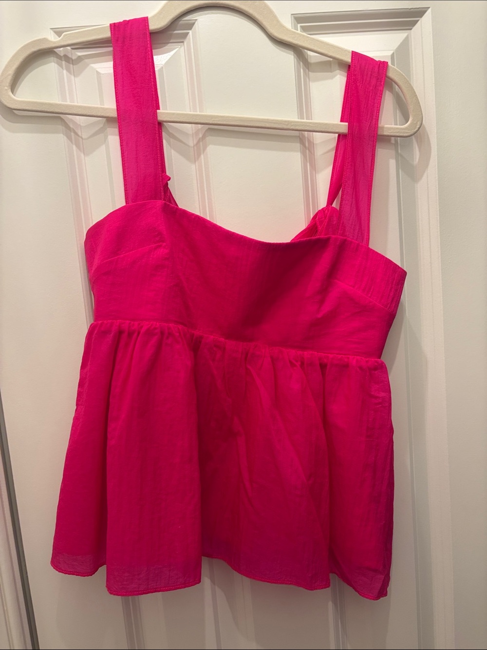 Amanda Uprichard Hot Pink Peplum Camisole